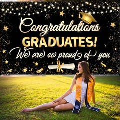 Graduation Decorations 2026 | XtraLarge Congrats Grad Banner – 72×44 Inch, Gr…