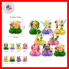 8Pcs Fairy For Tinkerbell Honeycomb Table Centerpiece,Cartoon Birthday Party …