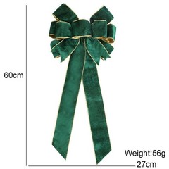 Vibrant Christmas Flannelette Ribbon Bowknot Pendant with Vintage Flair