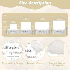 Cloud Theme Baby Shower Backdrop – A Little Piece of Heaven Decorations 5x3ft