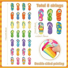 Cindeer 8 Pieces Flip Flop Decorations Summer Party Hanging Banner Flip Flop …