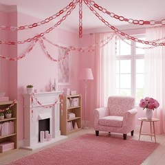 600 Sheet Paper Chain Garland Strips 1×8 Inch with Double Sided Tape, DIY