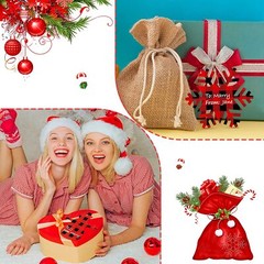 120PC Christmas Tag Red Greeting box Cards Xmas New Year Gifts Fantasy DIY Decor