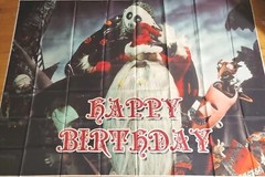 Halloween Nightmare Before Christmas Party Happy Brithday Backdrop Wall Art