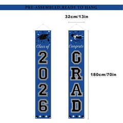 DAZONGE 2026 Graduation Decorations Blue, 70 inches x 13 inches, Blue