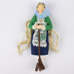 Kitchen Witch Doll, Vintage Cooking Doll, Festive Handmade Decor TL