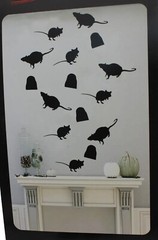 15 ct. Paper Silhouettes Cut Outs, Rats, Spiders, Bats, Halloween Haunted Decor