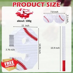 Poen Baseball Piñata with Blindfold, Stick, Confetti Sports Piñata for Kids B…