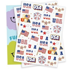 All Ages Friendly: 70 Red, White, and Blue Temporary Tattoos for Celebrations