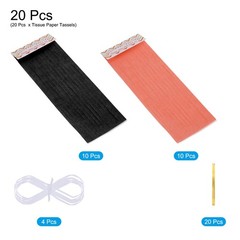 20Pcs Orange,Black Tassel Garland Banner with Rope