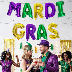 9Pcs Letter Balloons – 32 Inch Large Foil Balloons in Flash Purple, Green & Gold