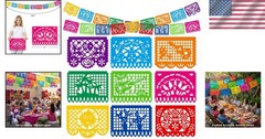 Lightweight 9-Count Papel Picado Fiesta Banner – Perfect for Every Celebration
