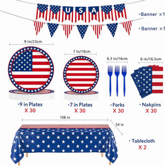 4th of July Decorations, 250th Anniversary Patriotic Party Supplies, Plates a…