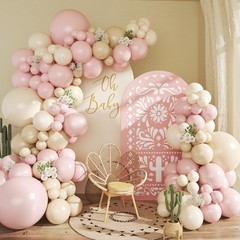 Light Pink Balloon Garland Arch Kit,145pcs Mexicanos Pink Sand White Beige Ba…