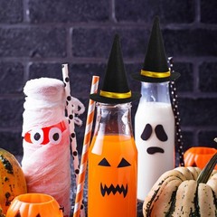 mini witch hats Witch Hat Wine Bottle Toppers Halloween Party Supplies