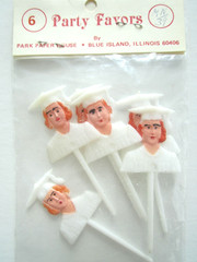 Vintage New Honeycomb Tissue Graduation Girl Centerpiece 11.5” Cutouts Cake Dec
