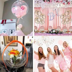 Bobo Balloons – 70 Pcs Different Sizes Clear Balloons for Stuffing, Bulk Wedd…