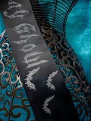 NEW Birthday Ghoul with bats Sash Gothic Party Sash Fit up to 4XL