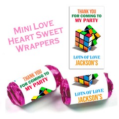 PERSONALISED RUBIK BIRTHDAY PARTY INVITE STICKER BANNER WELCOME SIGN WRAPPING