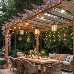 2 Pcs Artificial Flowers Garland for Outdoors Pink Faux Gardenia Garland 12Ft