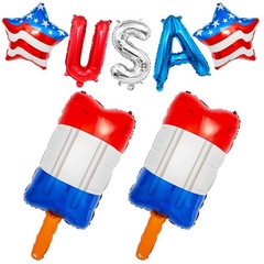 4th of July Party Decorations Patriotic Balloons Set Popsicles Foil Balloons …