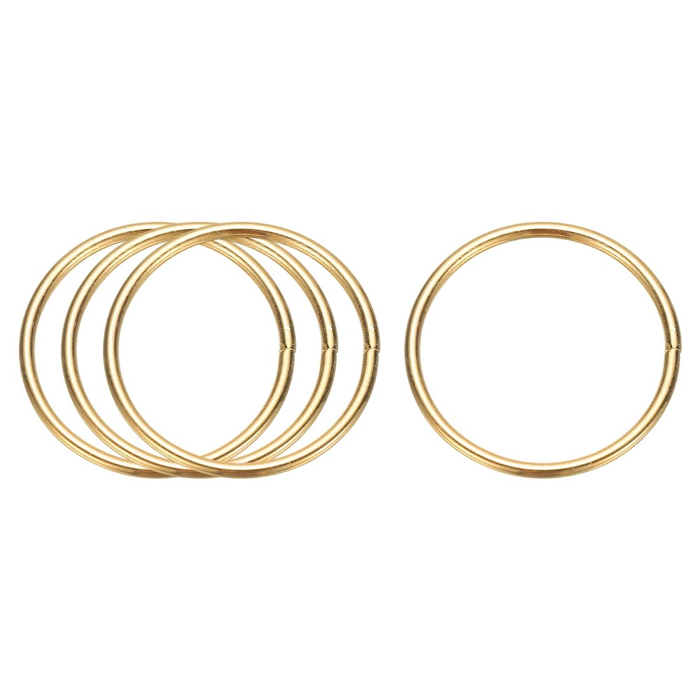 4Pcs Metal Hoops for Crafts 1.8 Inch Dream Catcher Rings Gold