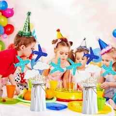 12 PCS Glitter Airplane Party Centerpiece Sticks Aviator Theme Table Toppers