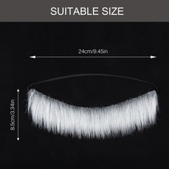 Fake Beard for Men White and Grey Fake Beard False Facial Hair Costume Access…