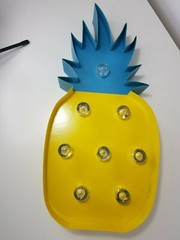 Talking Tables Cuban Fiesta Pineapple 38 cm  Metal LED Light