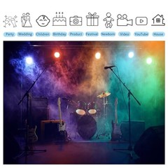 Music Backdrop Karaoke Party Backgrounds for Photography Rock and Roll 7X5FT
