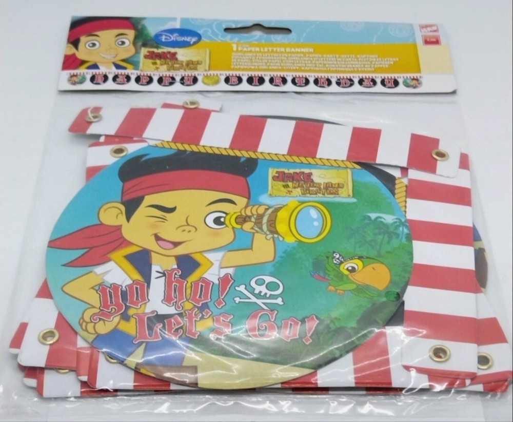 Jake And The Neverland Pirate Happy Birthday Banner Party Banners Party Disney