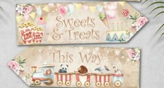 4 Carnival Circus Greatest Show Party Decoration Arrows