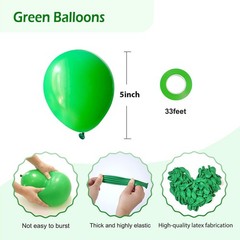 120pcs 5 inch Green Balloons, Small Green Latex Party Balloons Helium Quality…