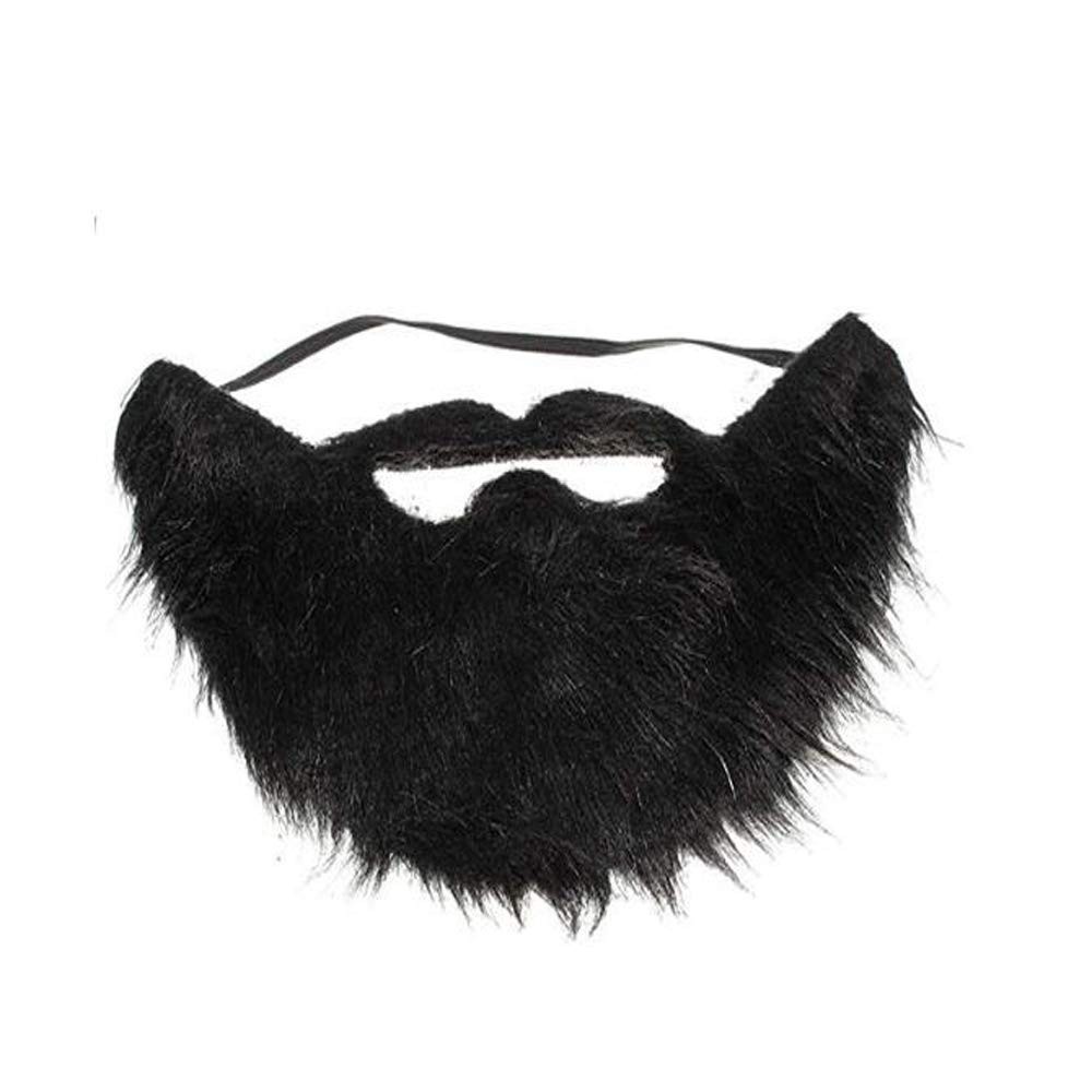 Fake Beard and Mustache,Halloween Costume Party Festival Supplies (Black)