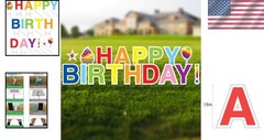 Eye-Catching Happy Birthday Yard Decoration – Perfect for Outdoor Parties