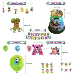 My Singing Monsters Theme Birthday Party Supplies Banners Balloons Cake Toppers