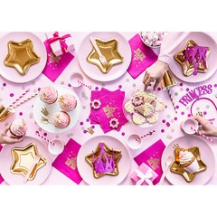 PRINCESS BALLOONS – 10 x Pink & Clear Balloons Girls Birthday Party Decorations