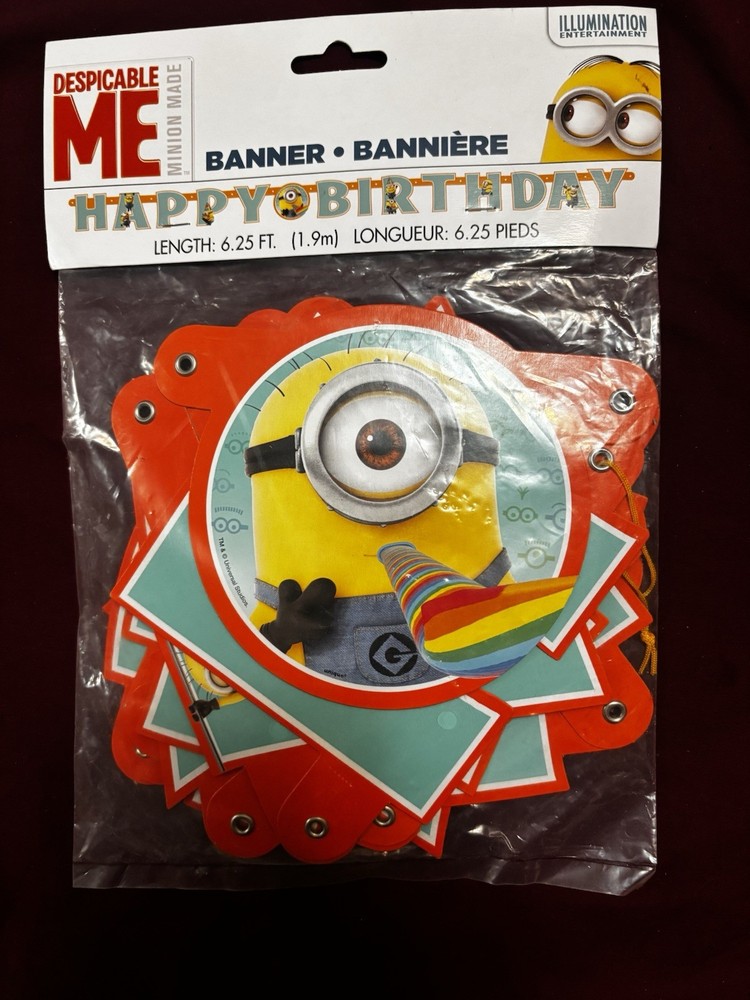 Despicable Me 2 Happy Birthday Letters Banner 6.24’ Long Minions Fast Shipping