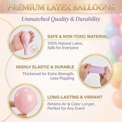 Pastel Balloon Column Kit Set of 2 With Macaron Latex Balloons Stand Included…