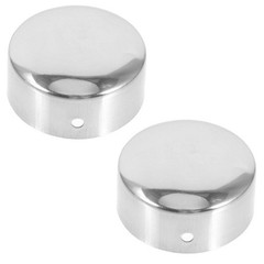 2Pcs Durable Stainless Steel Handrail End Caps for Home Use Silver