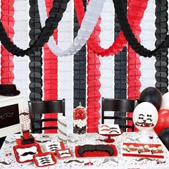 Red Black White Party Decorations-Graduation Hanging Streamers 4 Leaf Clover …