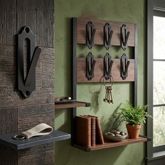 6 Pack European Style Hangers for Skull Mounts Wall Display Steel Build