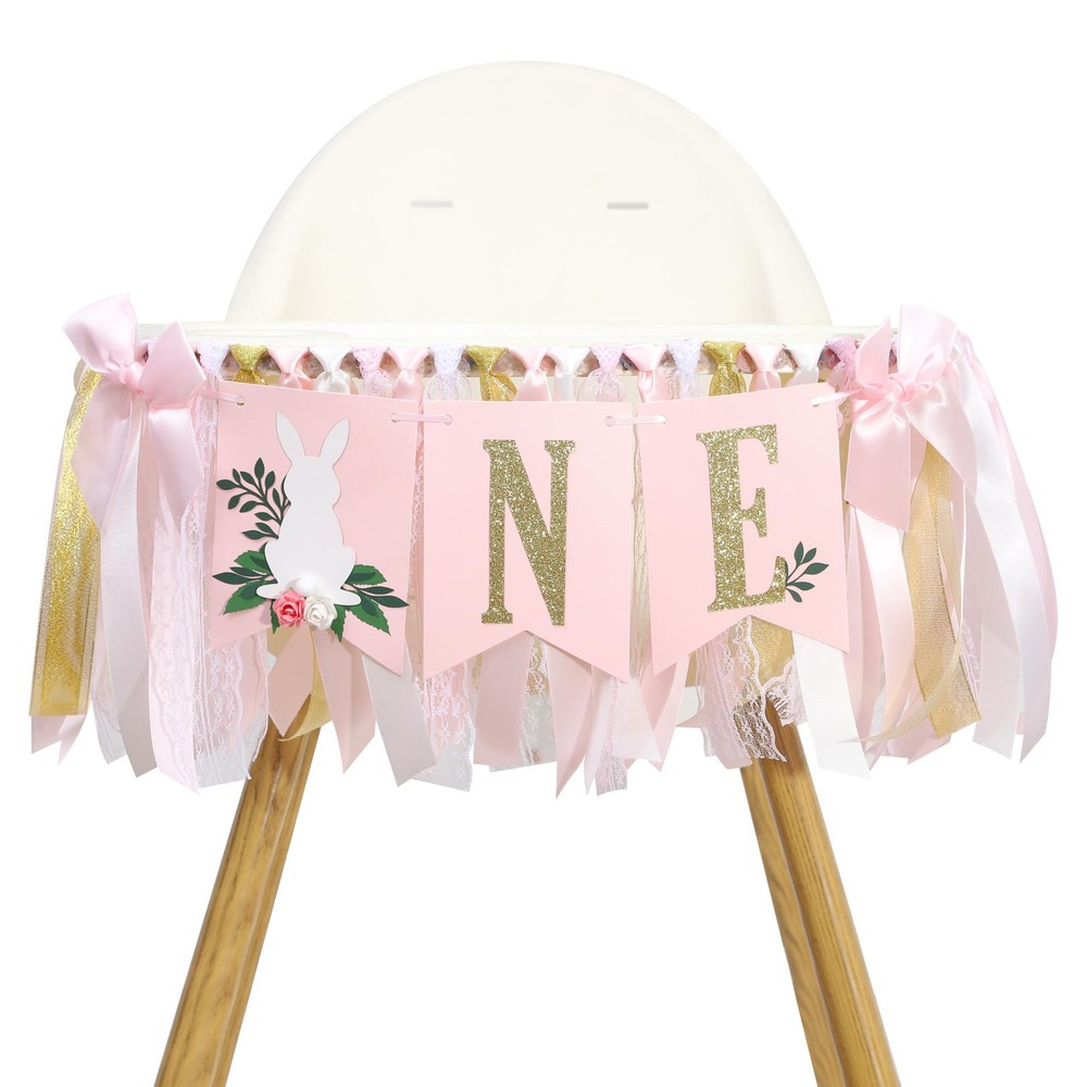 Some Bunny Is High Chair Banner – Bunny 1st Decorations for Girls, Spring Rab…