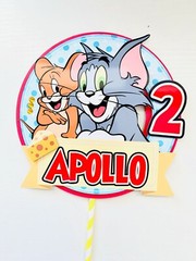 Personalized Tom and Jerry Cake Topper