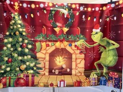 Grinch Christmas Decor Banner Tapestry 3′ x 5′ #297