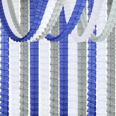 Navy Blue Silver White Party Decorations-Men Boys Birthday Hanging Streamers …