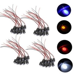 10Pcs 12V 10mm Pre-Wired Constant For Ultra Clear Bulb Cable Prewired Lamp /new