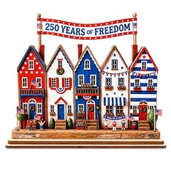 USA 250th Anniversary Decoration, 1776-2026 Wooden Plaque, 250 Freedom Plaque