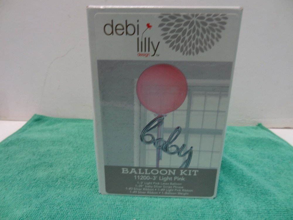 NEW Debi Lilly Design 3’ Light Pink & Silver baby Balloon Kit #11200