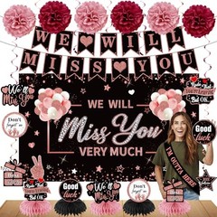 Rose Gold Farewell Party Decorations Kit for Women – Rose Gold